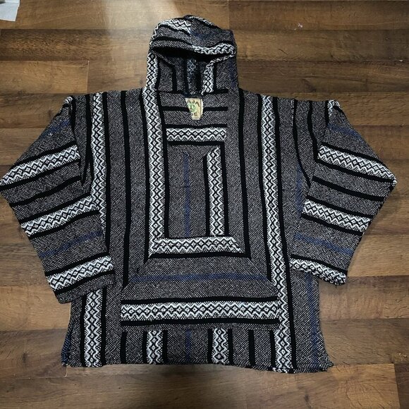 Baja Joe Hoodie Adult Unisex Medium Surf Pullover Hippie Grunge Poncho Skater KG - Picture 1 of 4